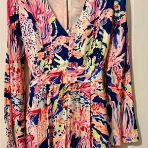 Lilly Pulitzer Pink and Blue Patterned Dress